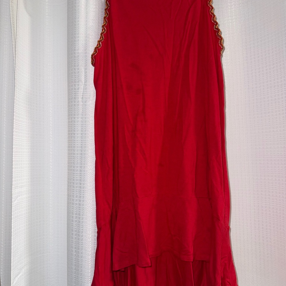 Elegant Red Sleeveless Dress medium